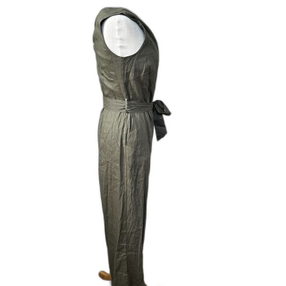 Vince Camuto Olive Green Sleeveless Jumpsuit - Women 4 - Picture 2 of 5
